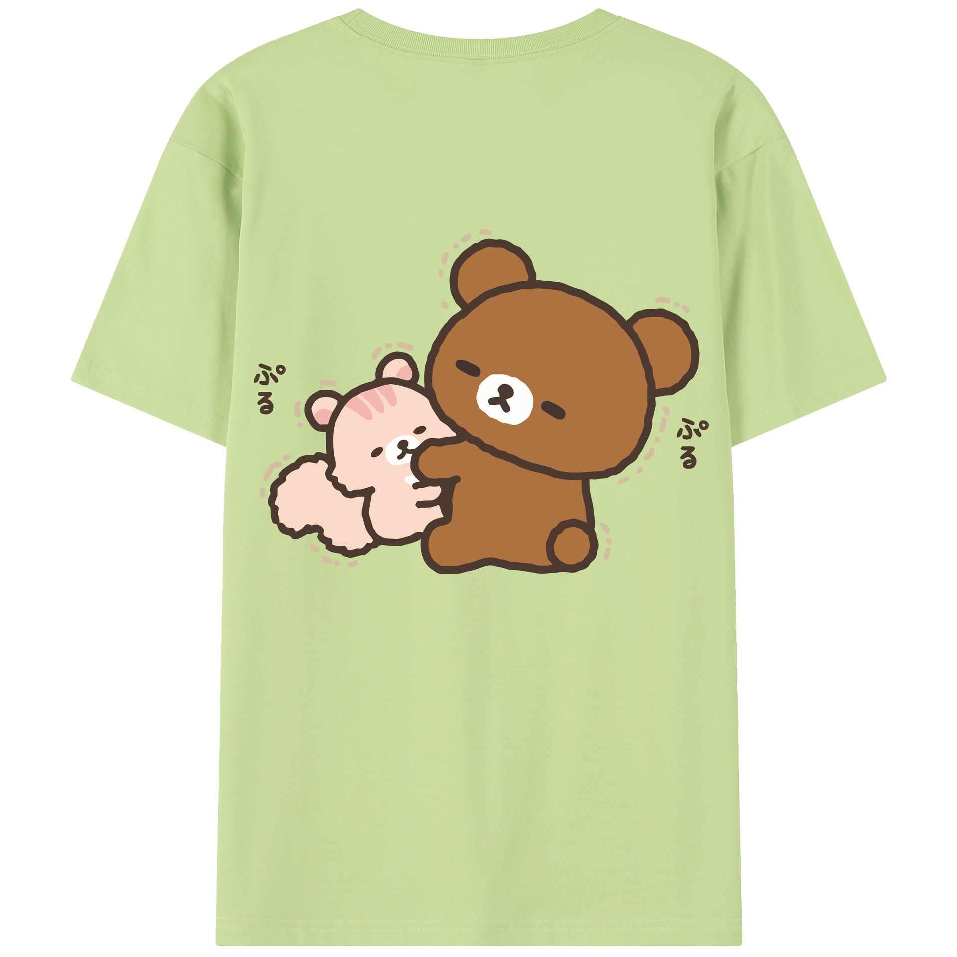 （画像用） リラックマ リラックマ キイロイトリ Rilakkuma Korilakkuma Kiiroitori 綿100％半袖Tシャツ（背面プリント）
